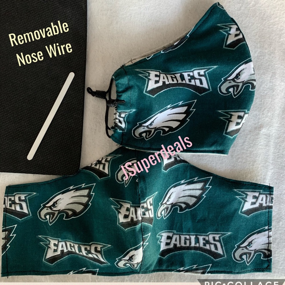 Philadelphia Eagles Face Mask w Filter Pocket Nose